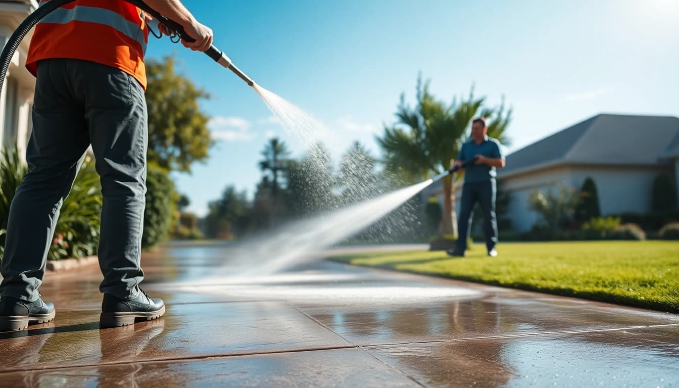 Revitalize your driveway cleaning with professional tools and techniques for stunning results.
