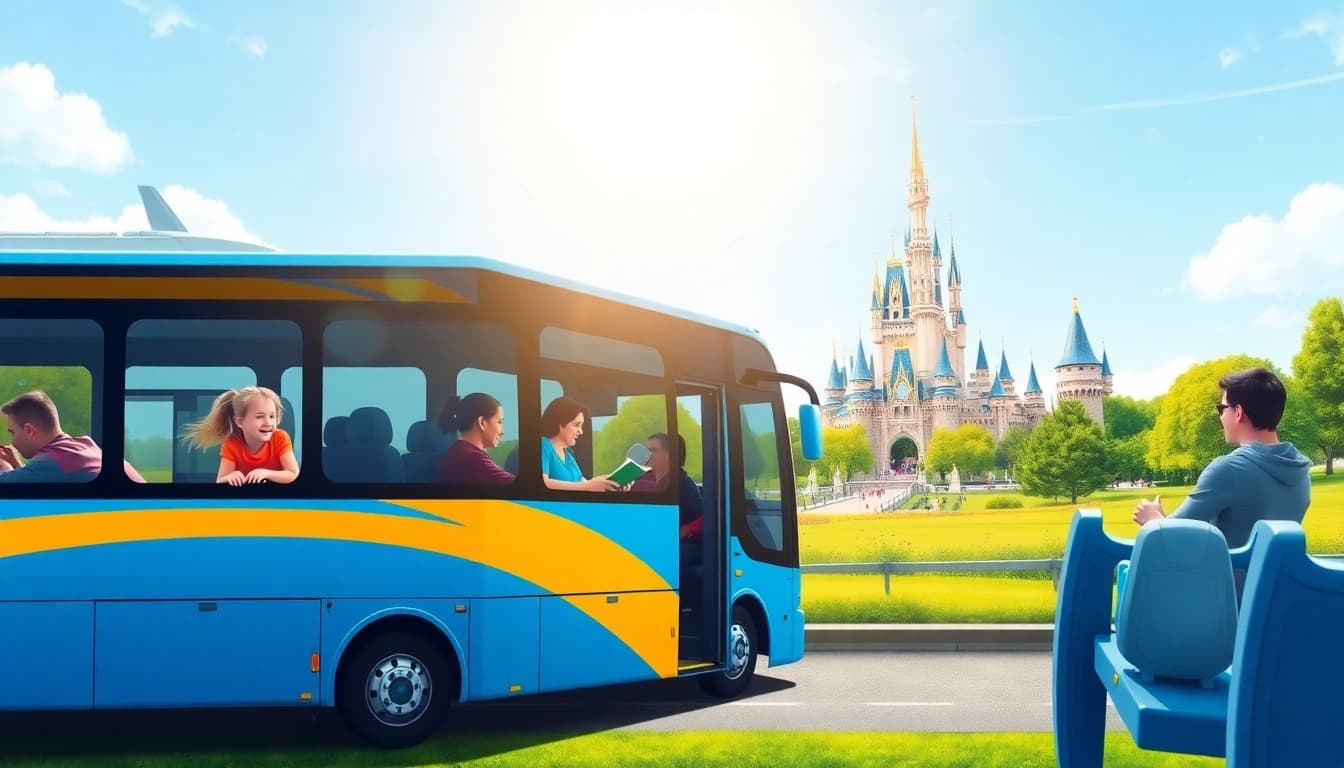 Experience transfers from paris airport to disneyland in a bright and welcoming shuttle.