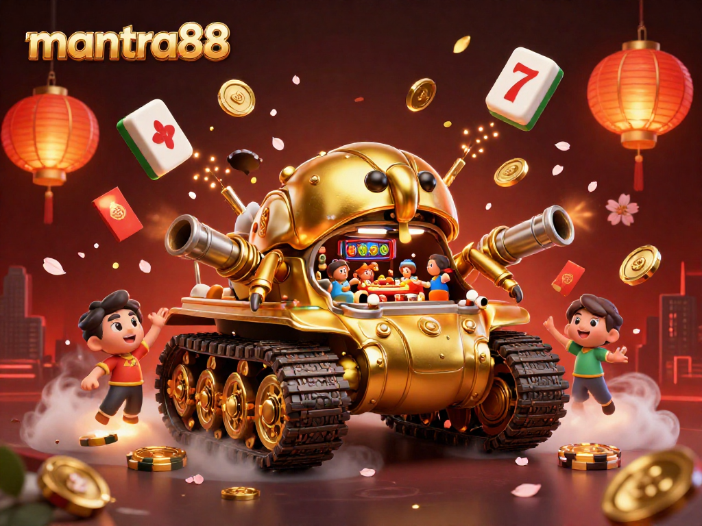 Experience thrilling wins at mantra88 casino with a lively illustration of minting gold and jade treasures.