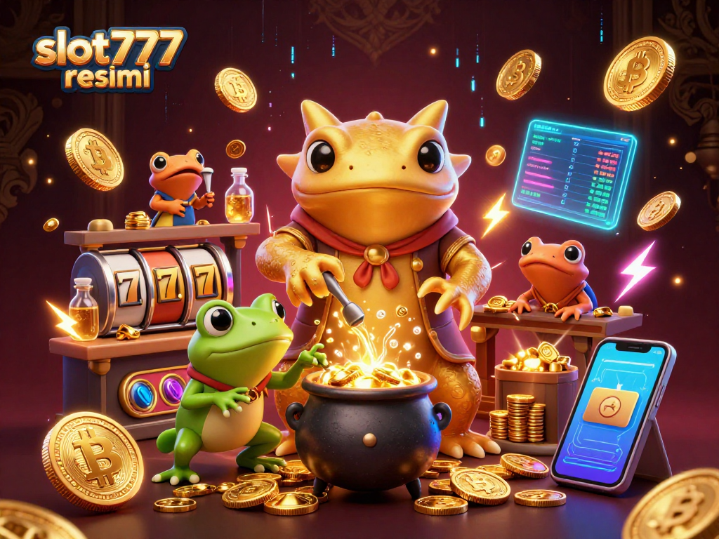 Experience thrilling gameplay with slot777 resmi amidst magical gold transformation elements.