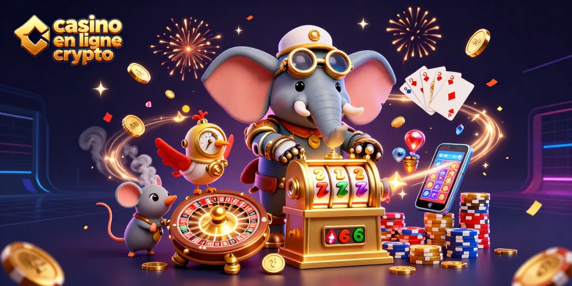 Jouez au casino en ligne crypto avec nos machines à sous et jackpots éclatants autour d'une ambiance festive.