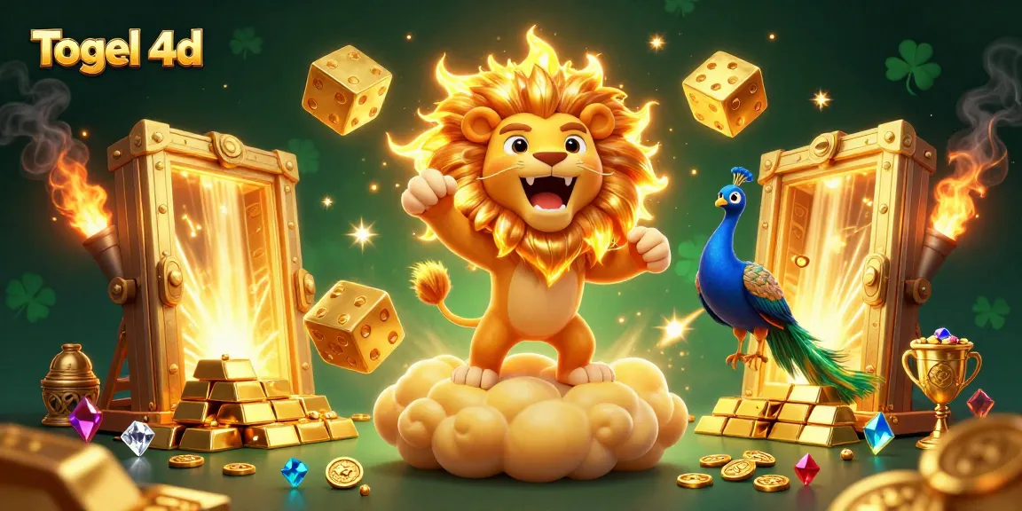 Experience dynamic Togel 4d action with a vibrant illustration of winning casino elements.