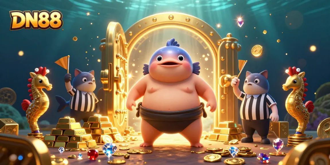 Win big at DN88 with engaging casino games and vibrant underwater-themed illustrations.