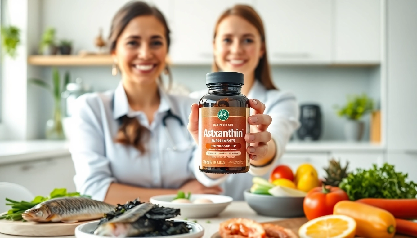 Learn about safe astaxanthin dosage while viewing a nutritionist with supplements.