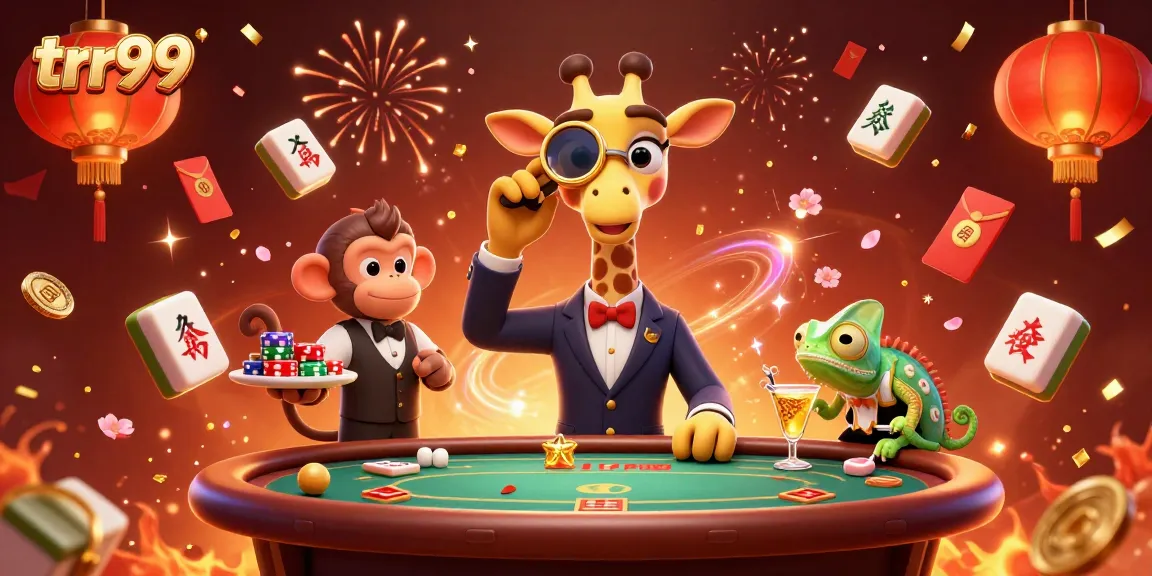 Join the excitement of trr99 with high-roller giraffes and animated casino elements!