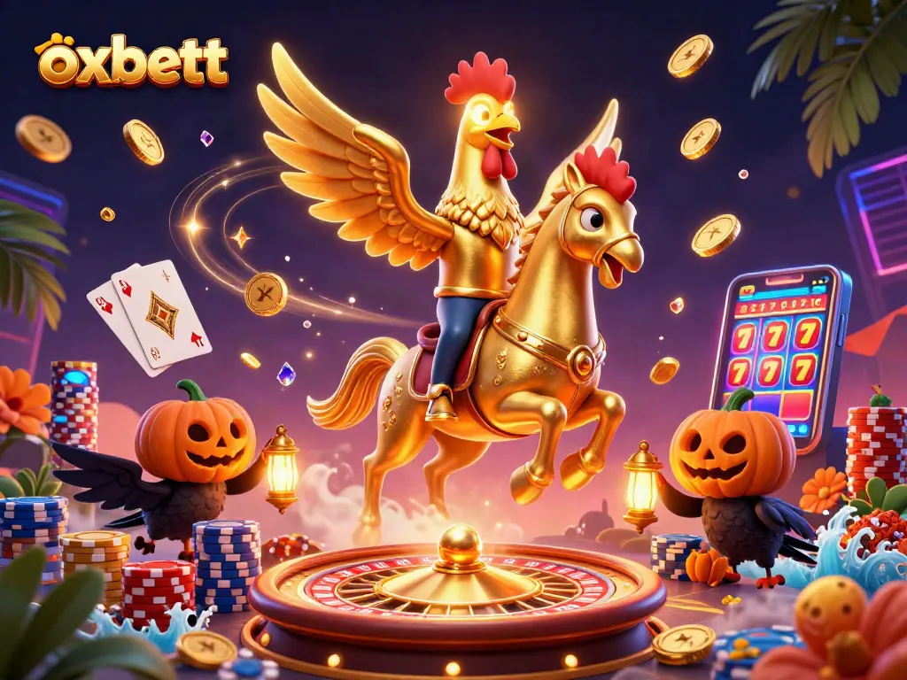 Engage with oxbett's thrilling casino experience featuring vibrant 3D characters and vivid gaming elements.