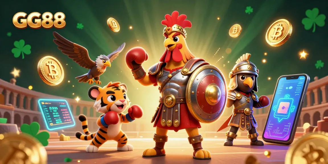 Experience winning thrills at GG88 with a dynamic 3D casino showdown featuring unique characters and crypto elements.
