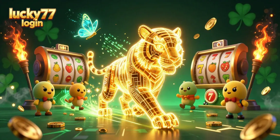 Engage with lucky77 login to explore vibrant slot games in a captivating casino scene.