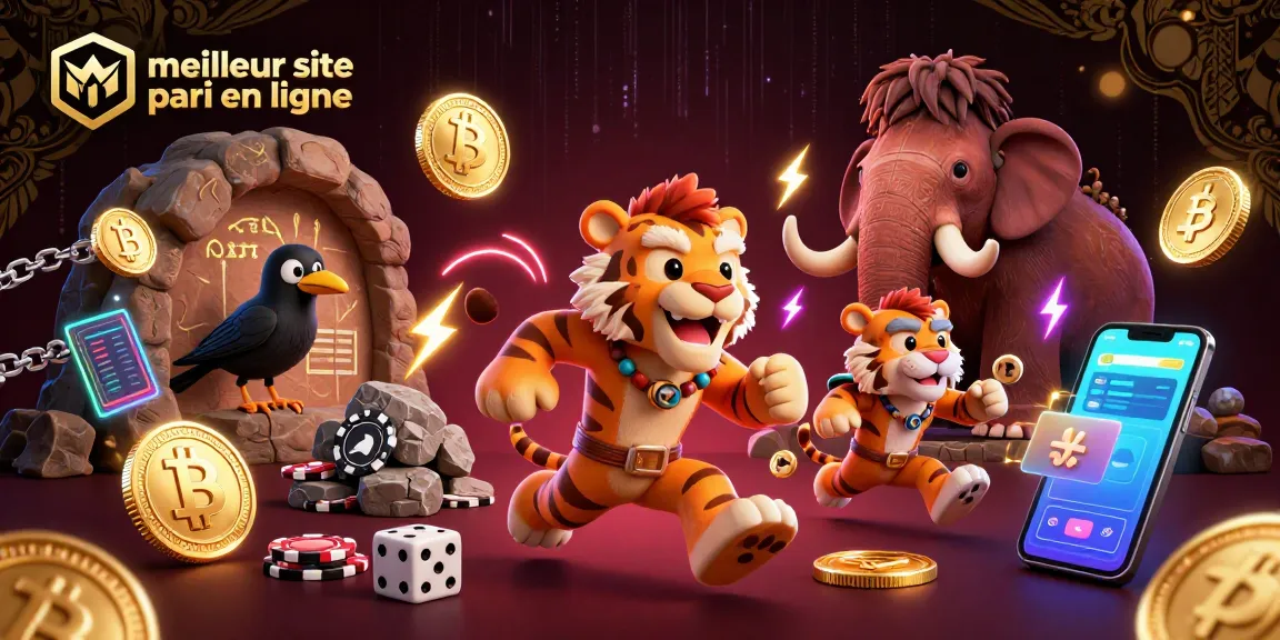 Unions de caveman et tigre à dents de sabre au meilleur site de paris en ligne pour des jeux palpitants.