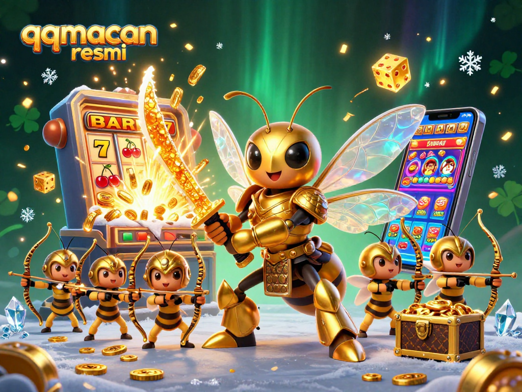 Align rewards with qqmacan resmi as golden hornet and bee archers celebrate with casino elements.