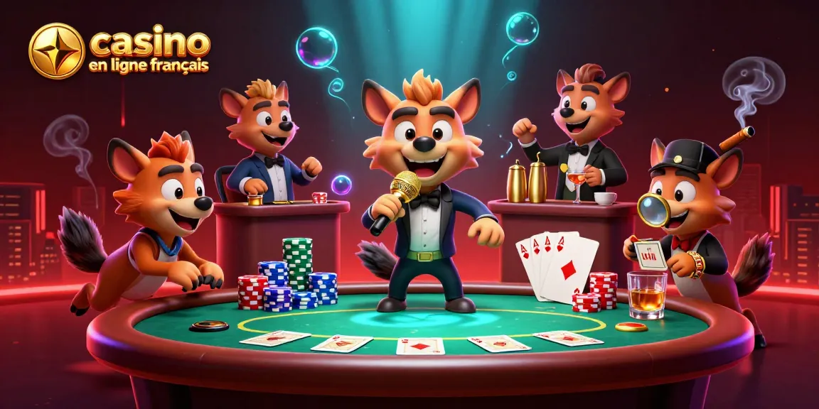 Le casino en ligne français présente un pack de hyènes animées dans un club comique, créant une ambiance festive.