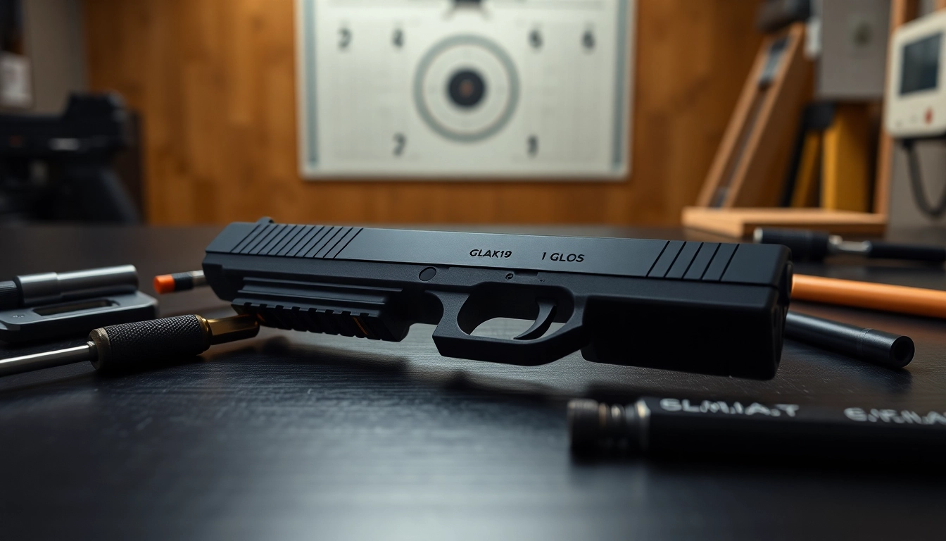 Showcase of glock 19 gen 5 slide highlighting its precision and craftsmanship.