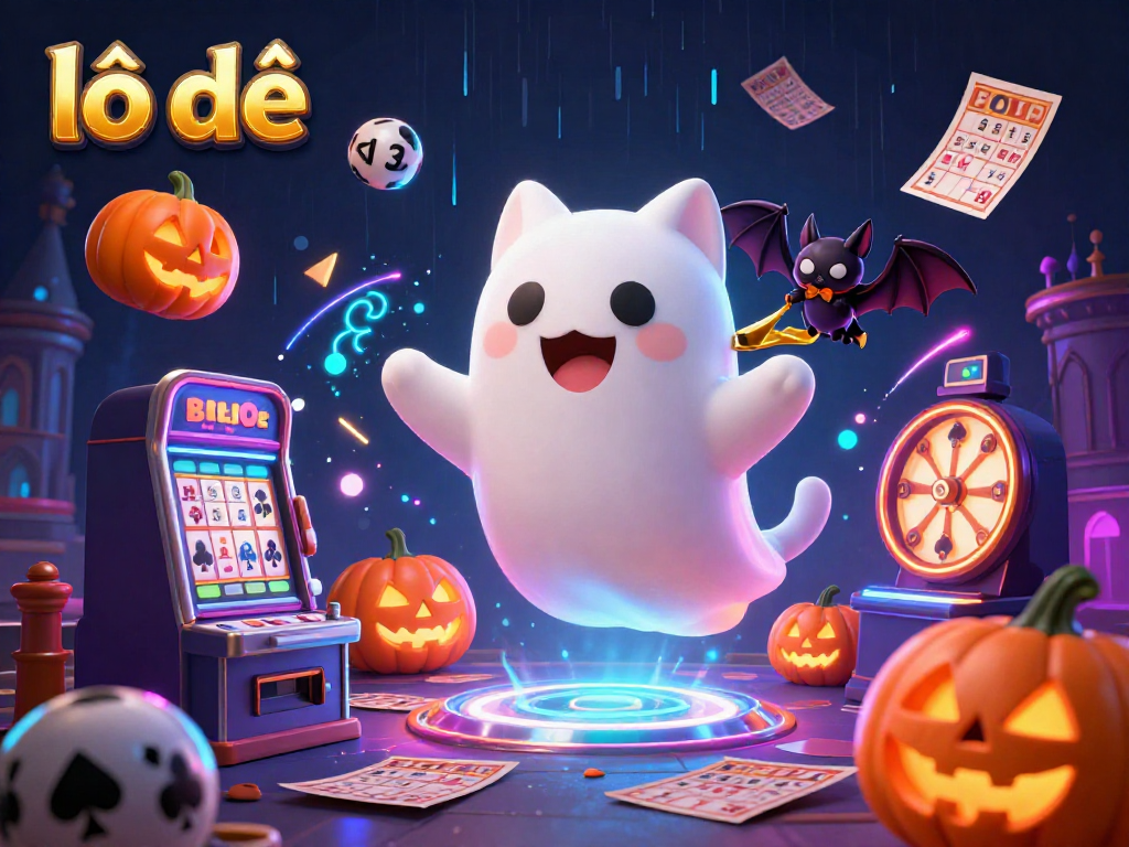 Float through a haunted casino mansion with lô đề-themed ghosts and glowing elements.