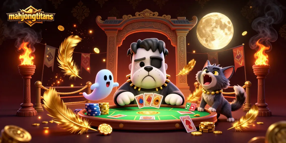 Engage in thrilling gameplay with mahjongtitans at a spooky table featuring unique monsters and dynamic betting elements.