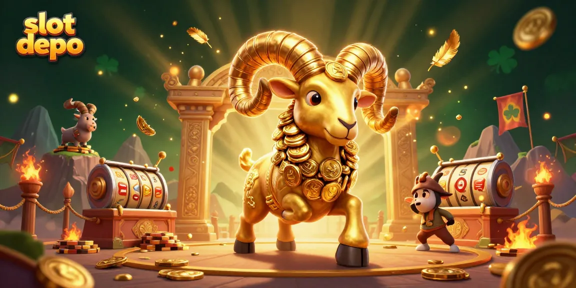 Slot depo yang seru dengan ram emas dan elemen kasino menarik lainnya.