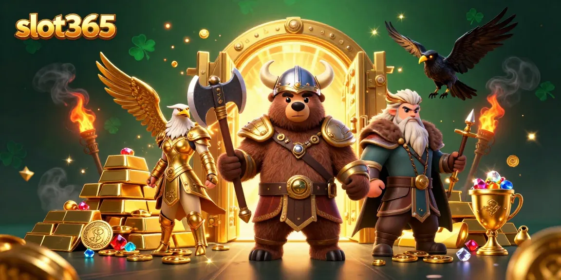 Spin reels and win with slot365's captivating games in an exciting 3D casino scene.