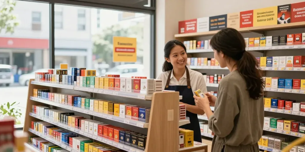 Explore budget cigarette and top smokes Australia in our welcoming shop environment.