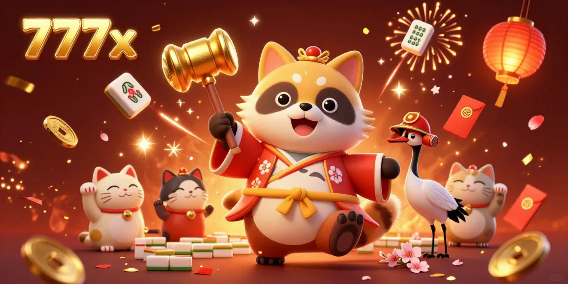 Experience thrilling games at 777x with vibrant visuals and exciting characters in a stunning 3D illustration.