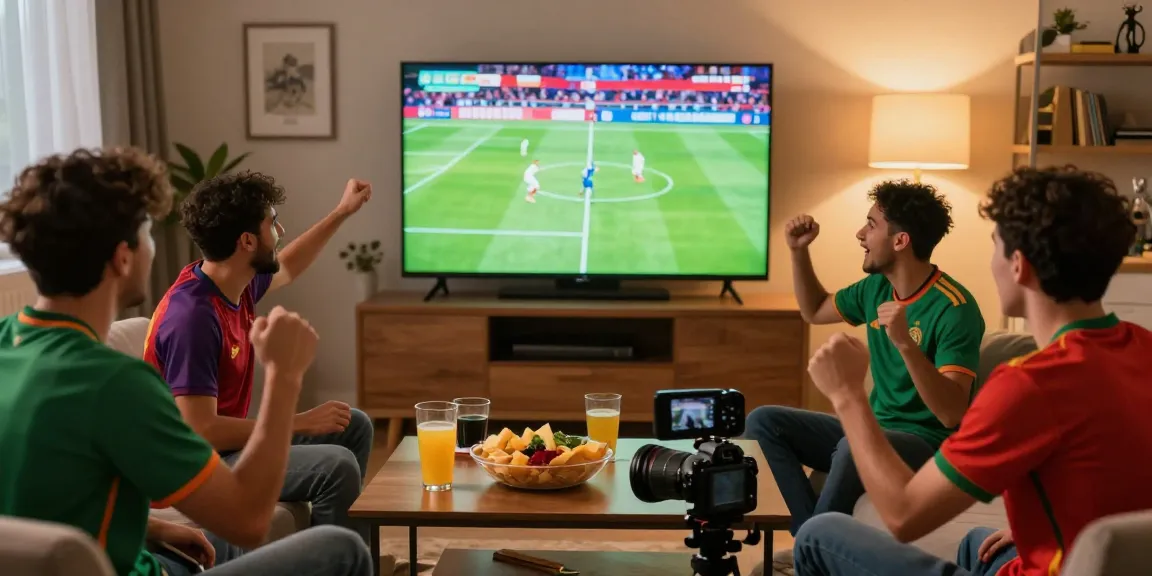 Penggemar TATA4D Sport menyaksikan streaming Piala Dunia 2026 dengan semangat tinggi di ruang tamu.