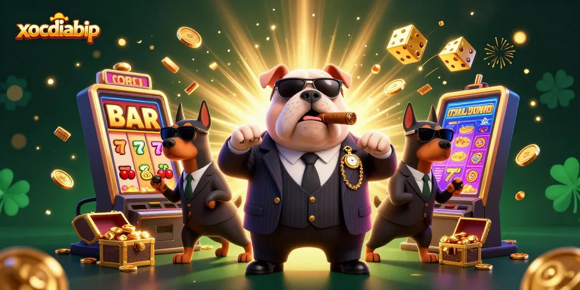 Join the excitement at xocdiabip as mafia characters enjoy a jackpot win in this dynamic casino scene.