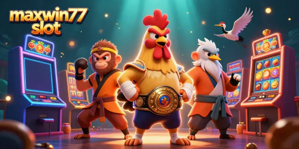 Experience the excitement of maxwin77 slot with vibrant characters and dynamic slot elements.